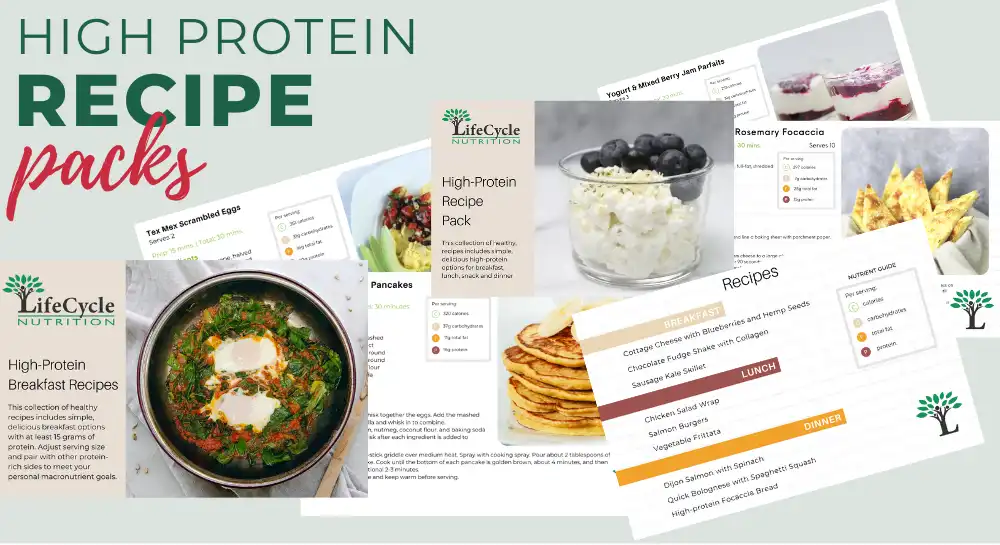 Bonus One: High Protien Recipe packs